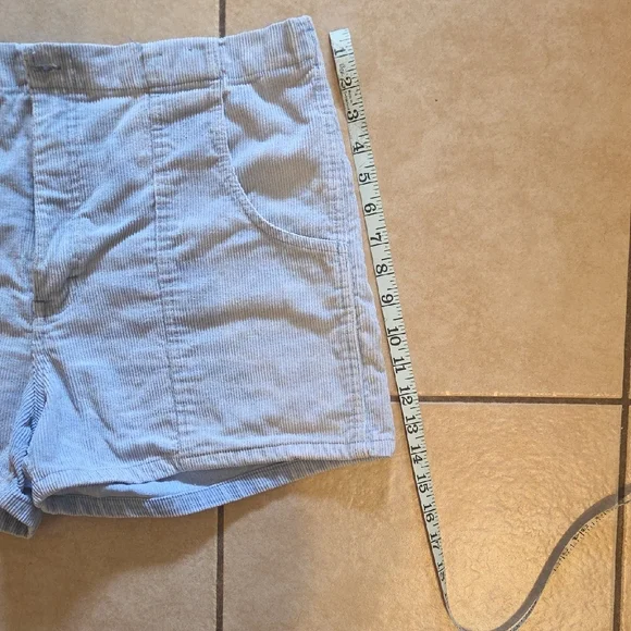 Weeds Vintage Blue High Waist Corduroy Shorts - Picture 8 of 9